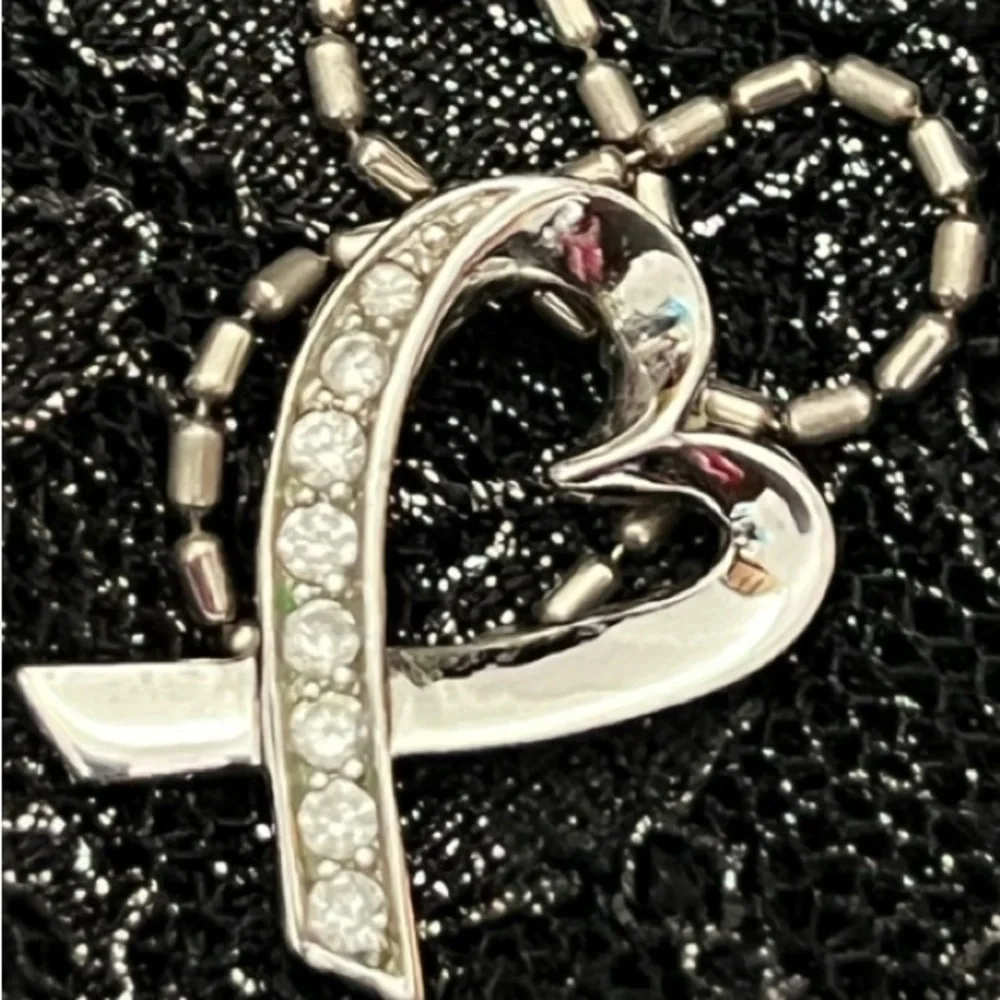 Sterling Silver Heart Pendant Necklace - Picture 5 of 8